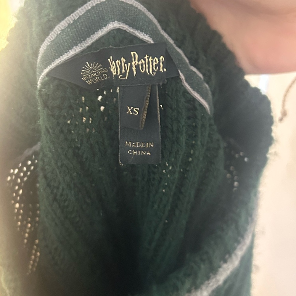 Warner Bros. Slytherin Green Sweater with Crest